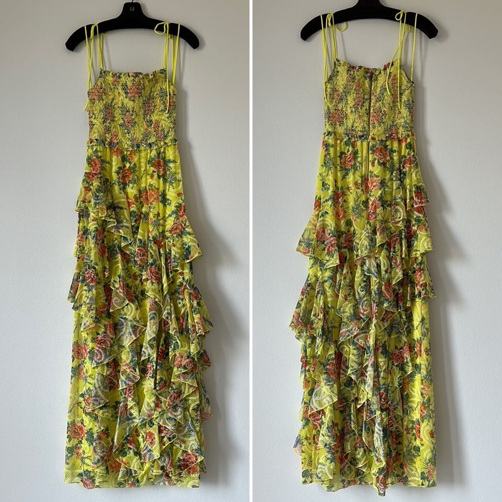 Alice + Olivia Jocelyn Tiered Ruffle Maxi Dress - 2 - Picture 3 of 9